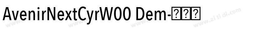 AvenirNextCyrW00 Dem字体转换